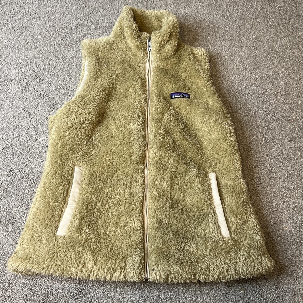 Patagonia Vest Womens Medium Green‎ Los Gatos Fleece Zip Pockets Soft